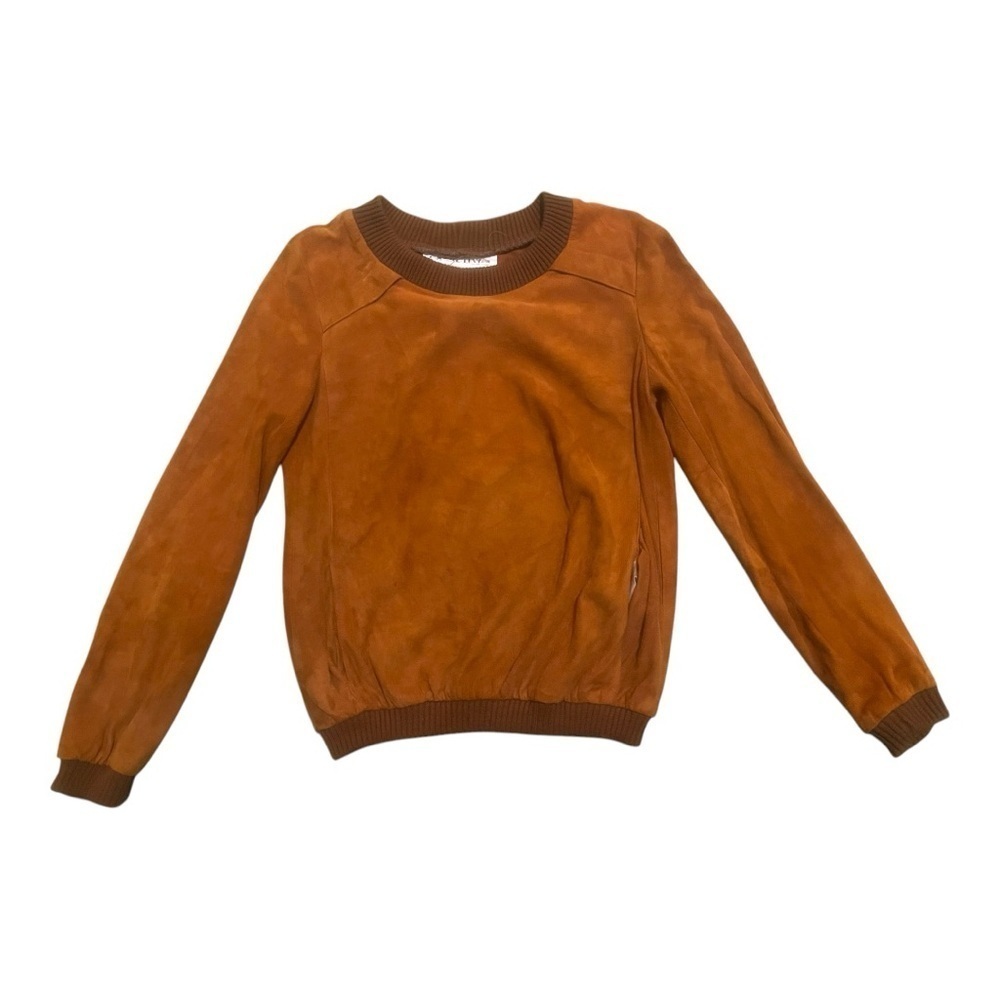 Gabriel Levy Vintage Suede Pullover 70s Sweater - Picture 2 of 6